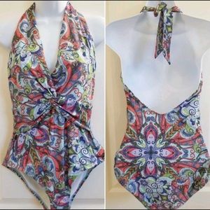 Anthropologie Mermaid twisted one piece swim suit